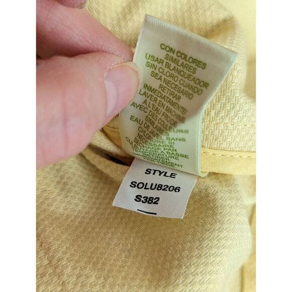 Sigrid Olsen Women Sunny Yellow Long Sleeve Cotton Jacket Size 16 - Picture 12 of 12